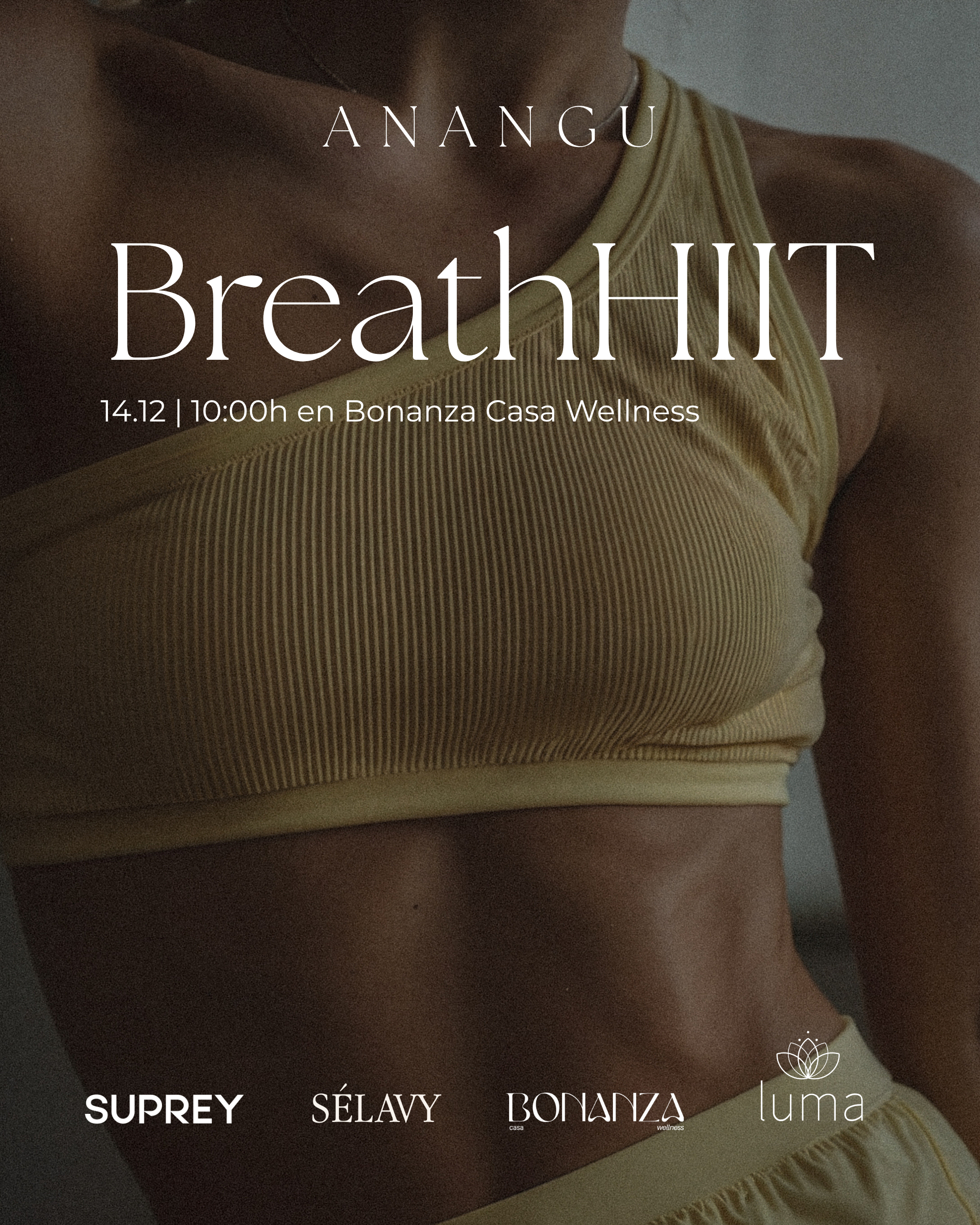 ANANGU BreathHIIT. Evento de bienestar que combina entrenamiento funcional (HIIT) respiración consciente (Breathwork)