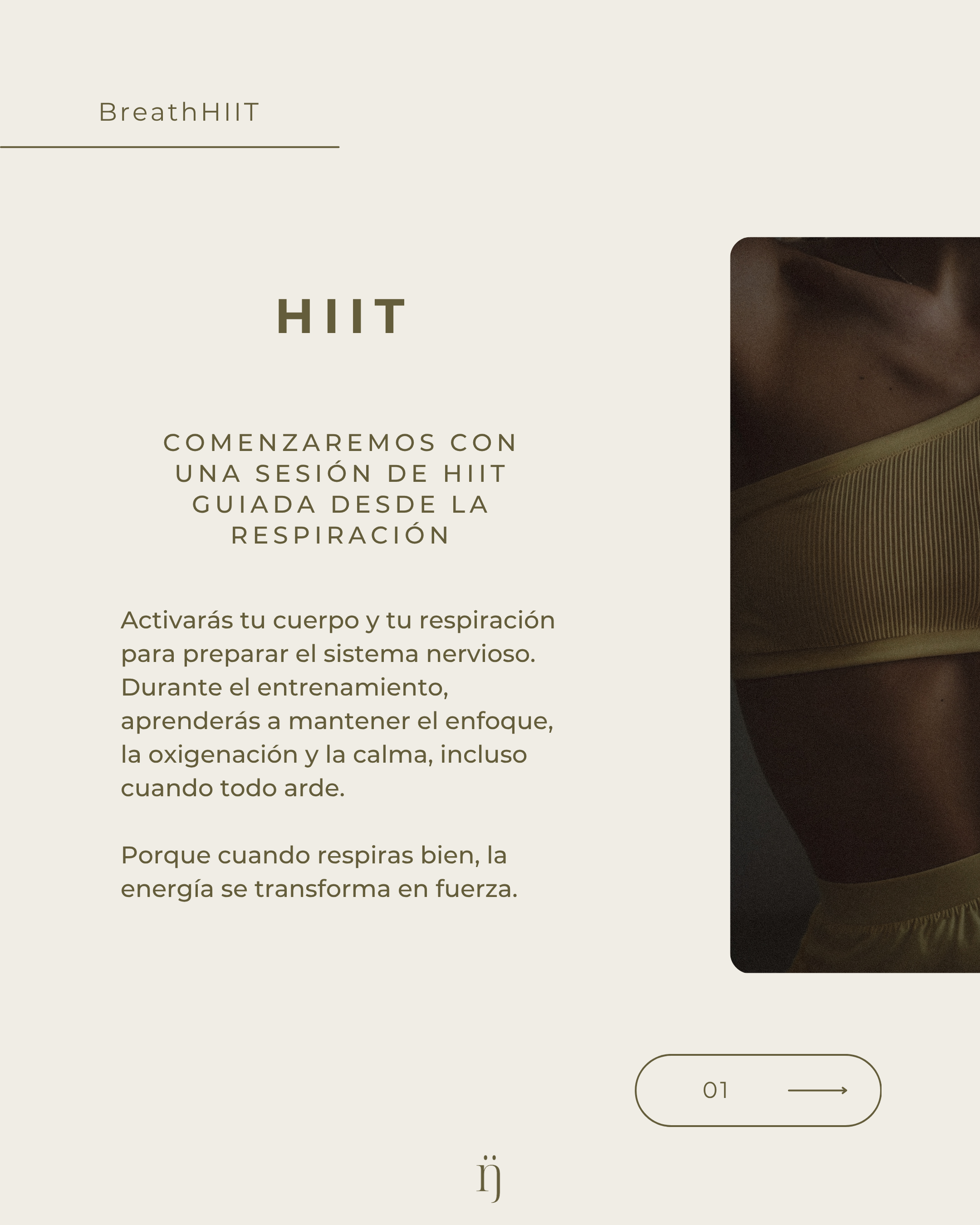 Comenzaremos con una sesión de HIIT guiada desde la respiración. Explica cómo la práctica activa el cuerpo y prepara el sistema nervioso. Enfoque en entrenamiento funcional y control respiratorio para mejorar el rendimiento físico.